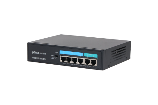 DH-PS2100C-4GT2GT-65 二层非管理全千兆PoE交换机DH-PS2100C-4GT2GT-65-V2（65W），4个10/100/1000Mbps PoE电口，2个10/100/1000Mbps电口