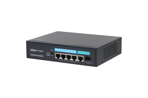 DH-PS2100C-4GT1GT1GF-65 二层非管理全千兆PoE交换机DH-PS2100C-4GT1GT1GF-65-V2（65W），4个10/100/1000Mbps PoE电口，1个10/100/1000Mbps电口，1个1000Mbps 光口