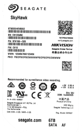 希捷监控硬盘2/4/6/8T 希捷监控硬盘