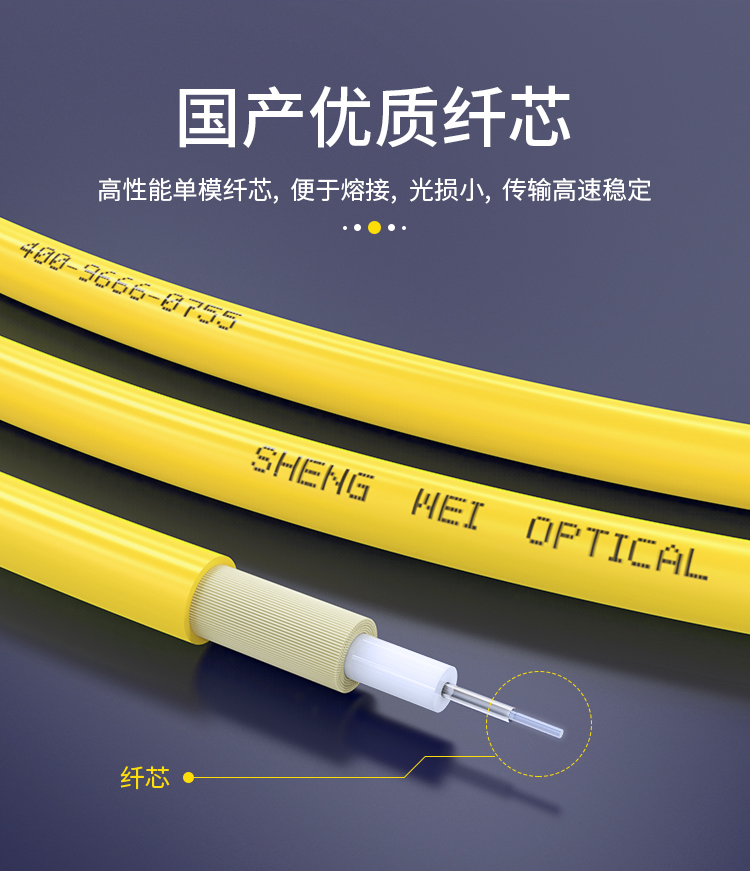 FSC-104 工程电信级光纤跳线 FC-ST单模单芯3米 9/125低烟无卤环保外被
