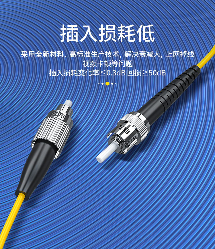 FSC-104 工程电信级光纤跳线 FC-ST单模单芯3米 9/125低烟无卤环保外被