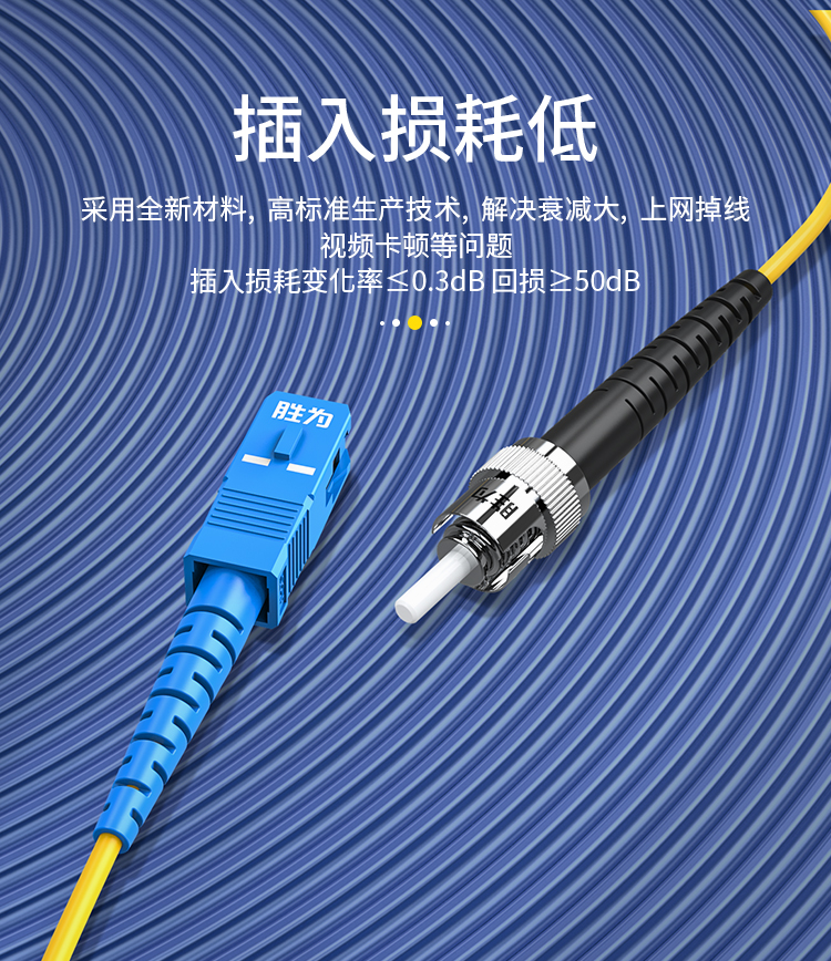 FSC-106 工程电信级光纤跳线 ST-SC单模单芯3米 9/125低烟无卤环保外被