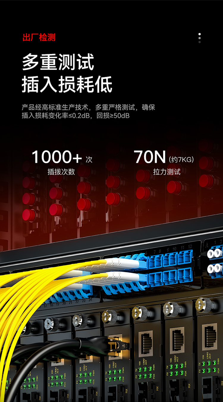 FSC-110A 工程电信级光纤跳线 LC-FC(UPC)网线单模单芯3米