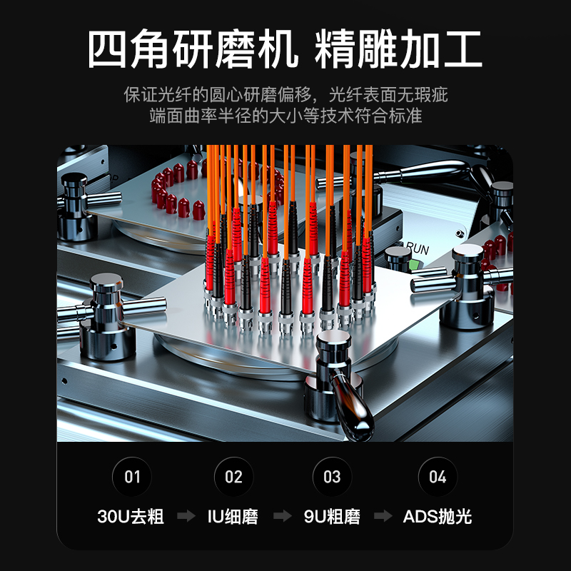 FMC-202 工程电信级光纤跳线 ST-ST多模双芯3米 62.5/125低烟无卤环保外被