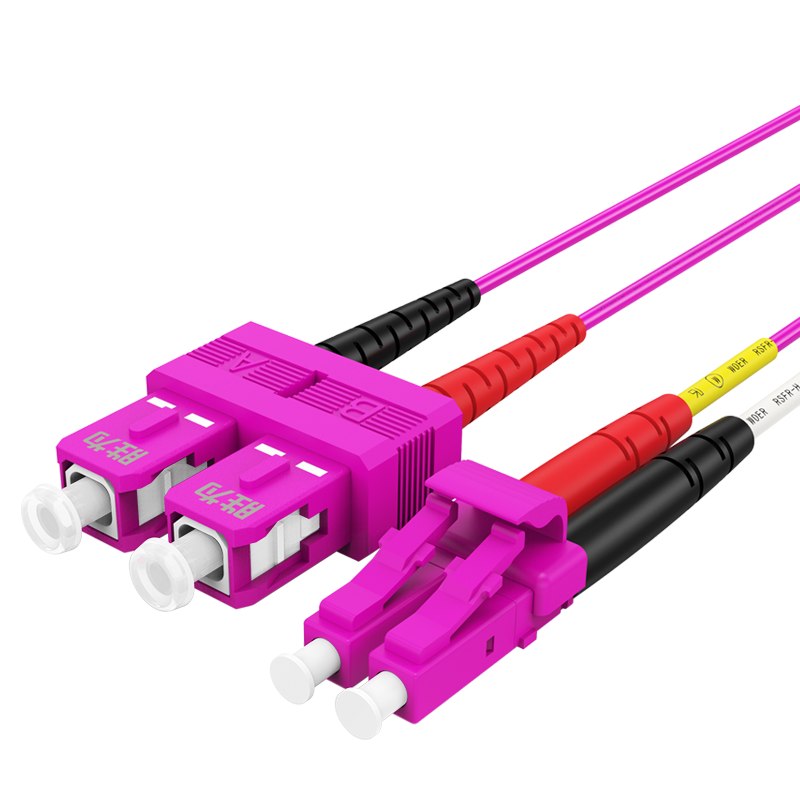 FLSO-2030 工程电信级万兆光纤跳线 LC-SC网线多模双芯OM4 网络收发器尾纤光纤连接线 3米