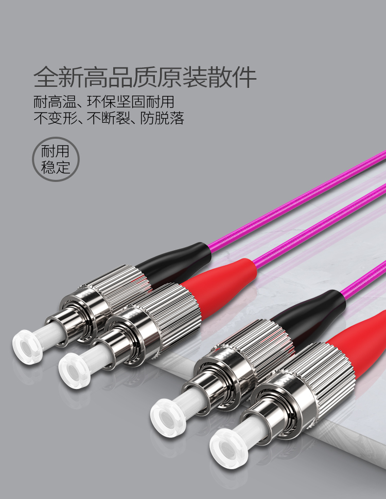 FFFO-2030 工程电信级万兆光纤跳线 FC-FC网线多模双芯OM4 网络收发器尾纤光纤连接线 3米