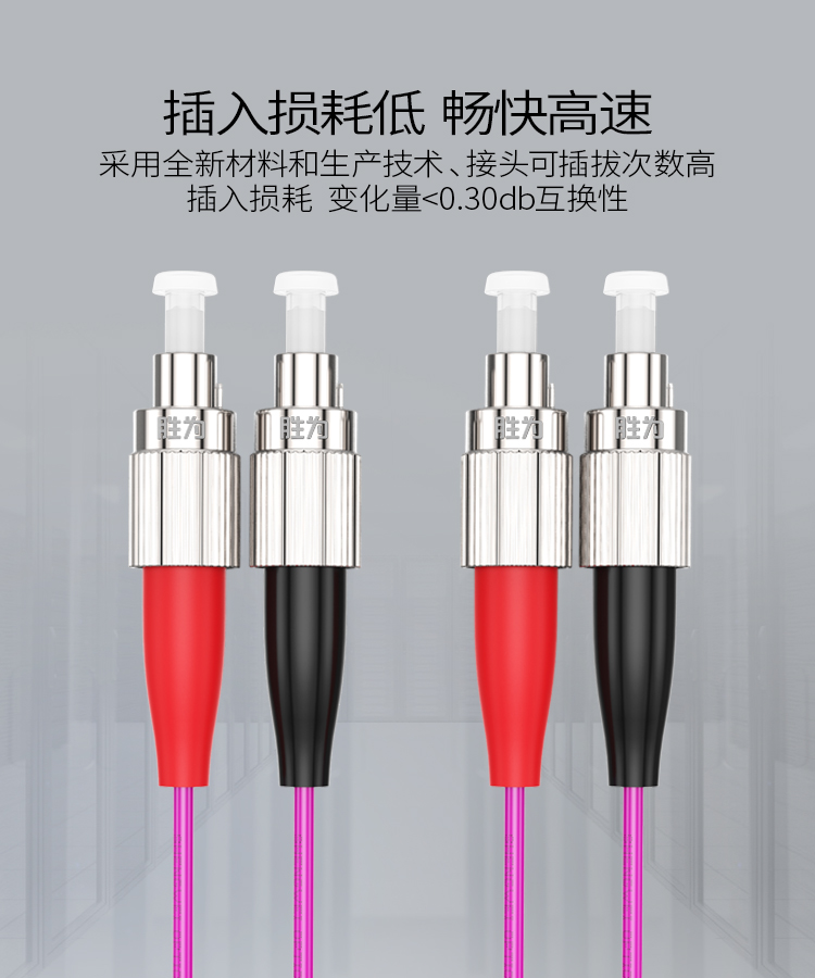 FFFO-2030 工程电信级万兆光纤跳线 FC-FC网线多模双芯OM4 网络收发器尾纤光纤连接线 3米
