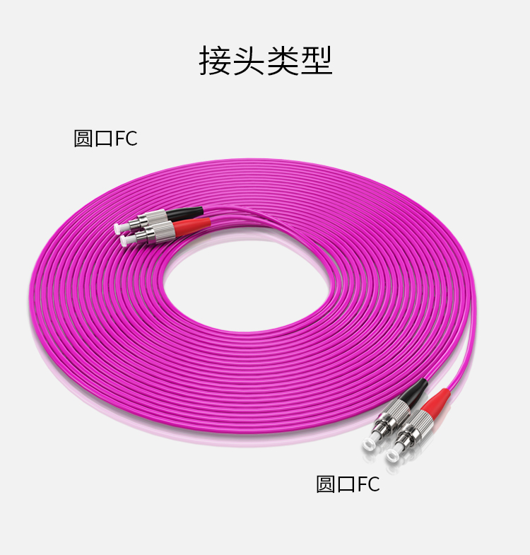 FFFO-2030 工程电信级万兆光纤跳线 FC-FC网线多模双芯OM4 网络收发器尾纤光纤连接线 3米