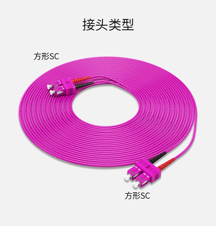 FCCO-2030 工程电信级万兆光纤跳线 SC-SC网线多模双芯OM4 网络收发器尾纤光纤连接线 3米