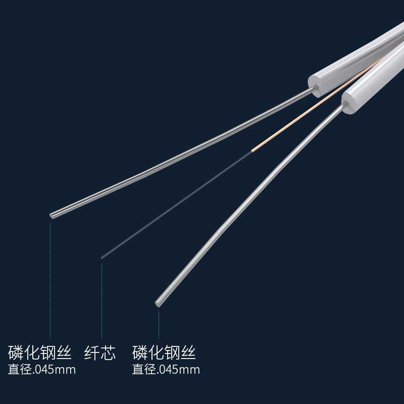 BGJX4050 室内光纤皮线 1GJXFH-4Xn蝶形皮线光缆 室内自承式单模 4芯2钢丝 低烟无卤 500米/轴【白色】