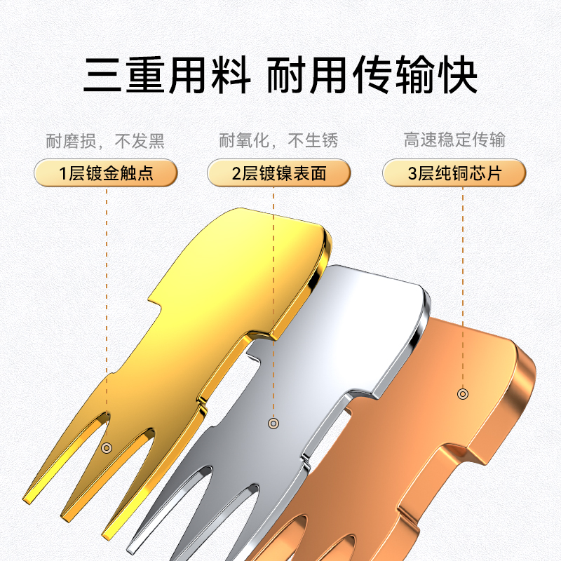 RC-8100 六类网线水晶头 6类RJ45千兆网络连接头 工程级电脑网线8P8C镀金宽带接头100个/盒