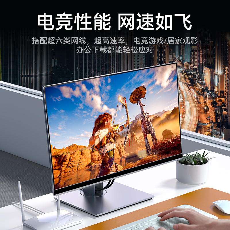 CMRJ6A01 超六类免压水晶头 工程级CAT6A服务器RJ45万兆网络免打网线水晶头 单个装