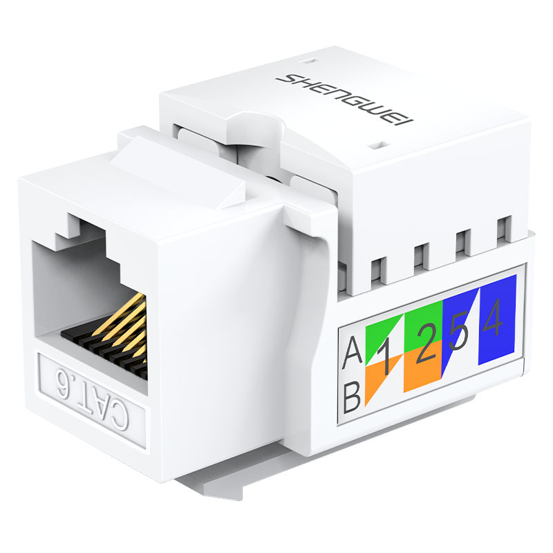 SIM-601 六类非屏蔽网络模块8P8C CAT6网络布线适用于信息面板 RJ45插座连接头直通头