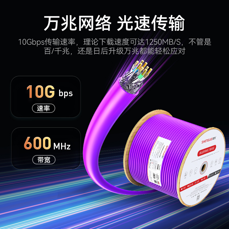 七类网线 CLC7305F【0.60±0.03mm纯铜】CAT7类双屏蔽网络箱线