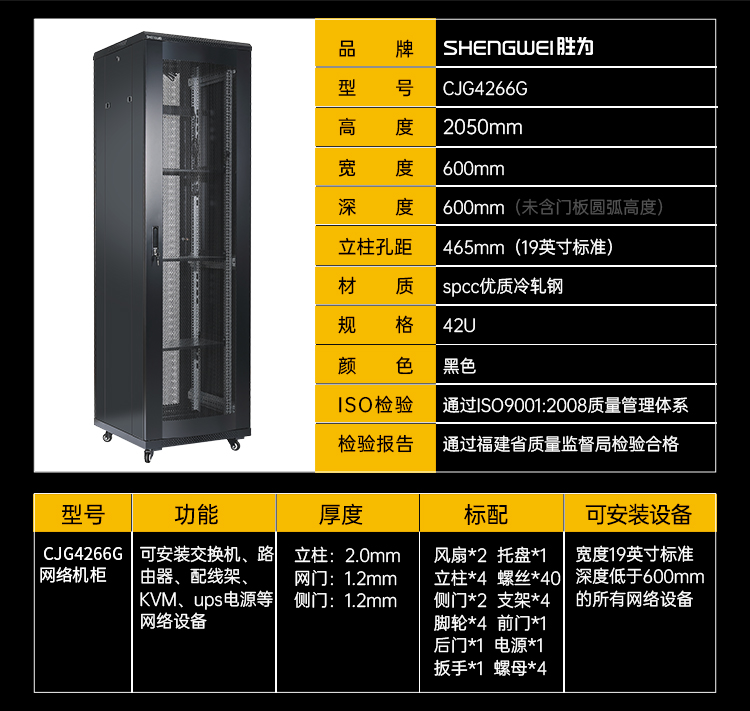 网络机柜12U CJG1254J
