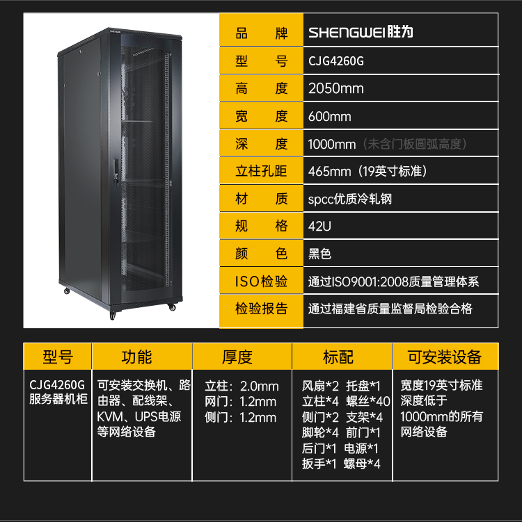 网络机柜12U CJG1254J
