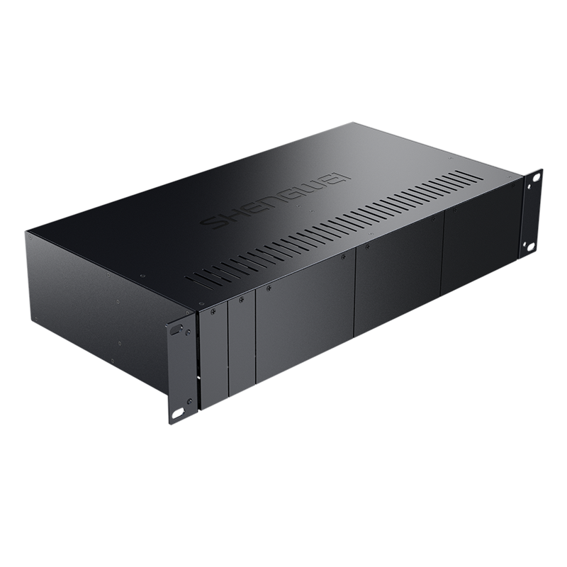 SC-1014B 14槽光纤收发器专用机架带电源及开关 标配型带上柜配件 兼容千兆百兆