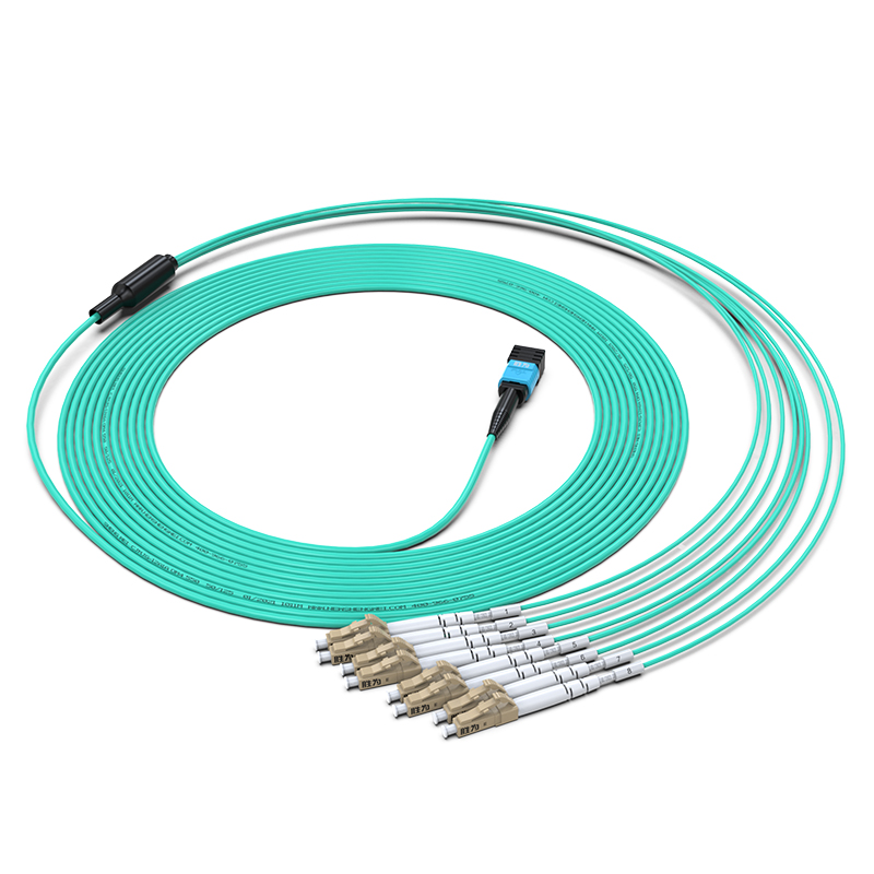 光纤跳线MPO-LC8芯 3米 多模OM4万兆网线40G光模块集束光纤 FMPL-8003