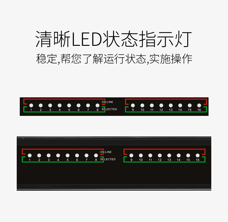 KS-2161D 数字KVM切换器16口 视频切屏器16进1出 机架式网络转换器共享器
