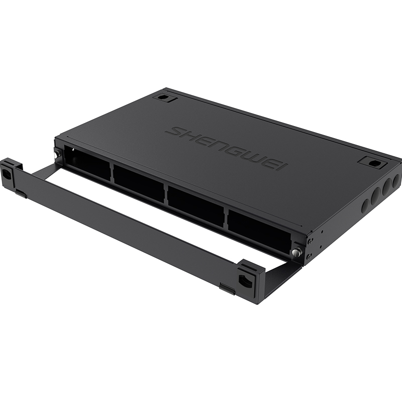 MDF-101U MPO光纤配线箱 高密度1U单模多模配线架 模块化光纤终端盒续接盘熔接/预端接分线箱