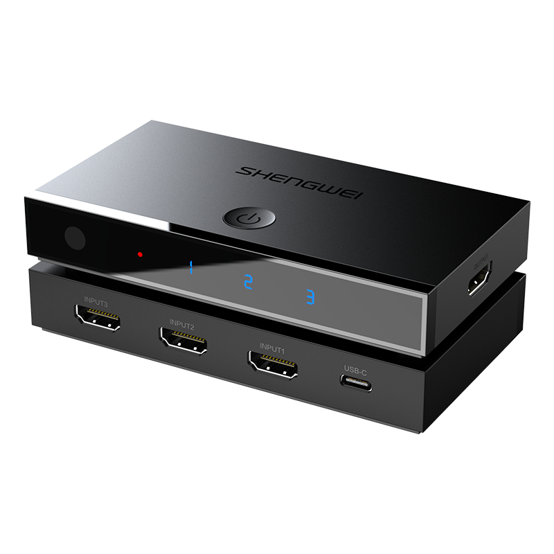 DHD2301G HDMI切换器2.0版3进1出 三进一出4K/60Hz高清视频切屏器 笔记本电脑智能盒子接电视投影仪