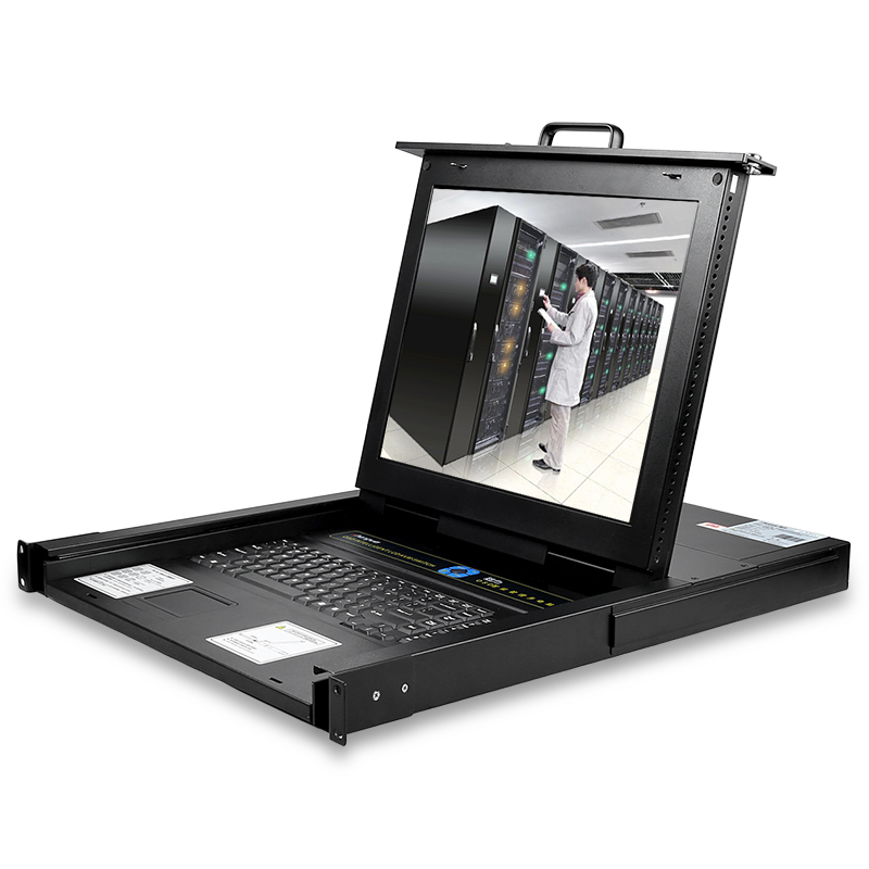KS-1716LCD KVM切换器16口 带17英寸LCD显示器配VGA线 16进1出电脑转换器键鼠共享器
