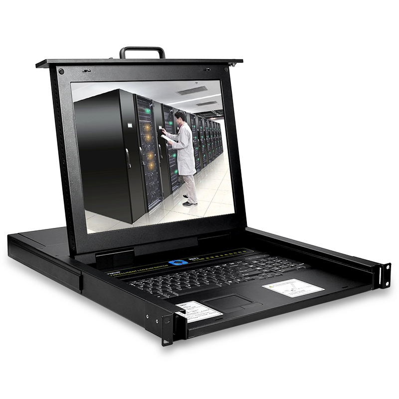 KS-1716LCD KVM切换器16口 带17英寸LCD显示器配VGA线 16进1出电脑转换器键鼠共享器