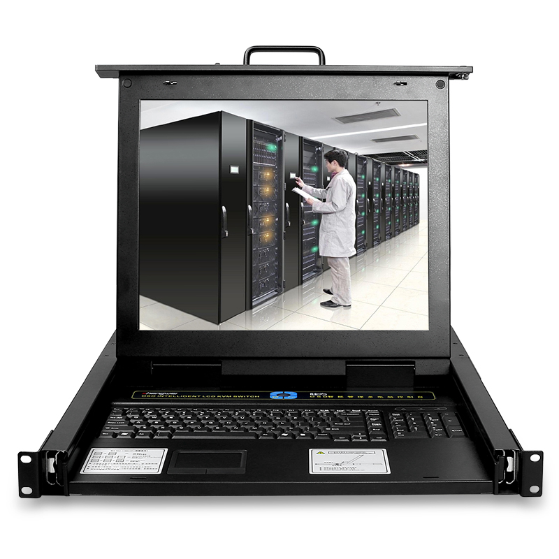KS-1716LCD KVM切换器16口 带17英寸LCD显示器配VGA线 16进1出电脑转换器键鼠共享器