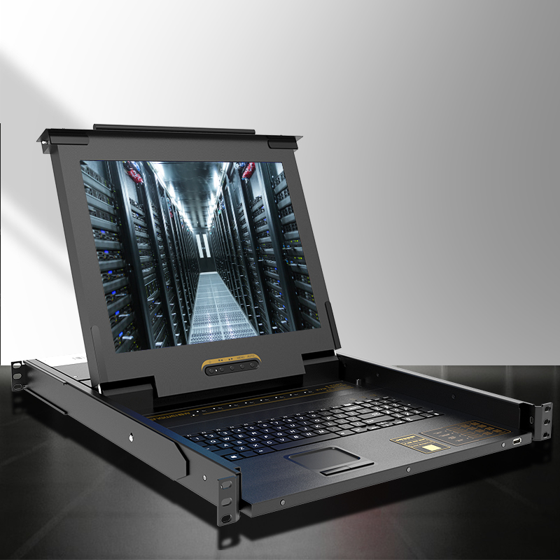 KS-2708LCD KVM切换器8口 带17英寸LCD显示器配VGA接口线 8进1出电脑转换器键盘鼠标共享