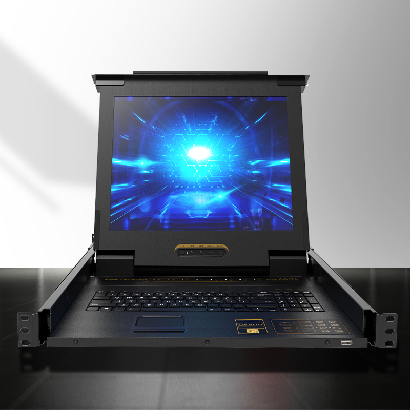 KS-2908C 数字KVM切换器8口 带19英寸LCD显示器配网口 8进1出电脑转换器键盘鼠标共享