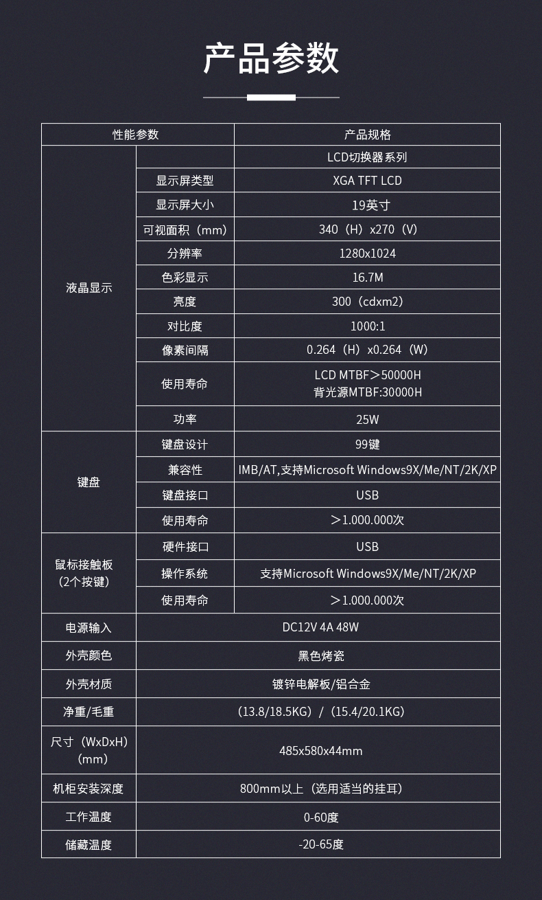 KS-2932C 数字KVM切换器32口 带19英寸LCD显示器配网口 32进1出电脑转换器键盘鼠标共享