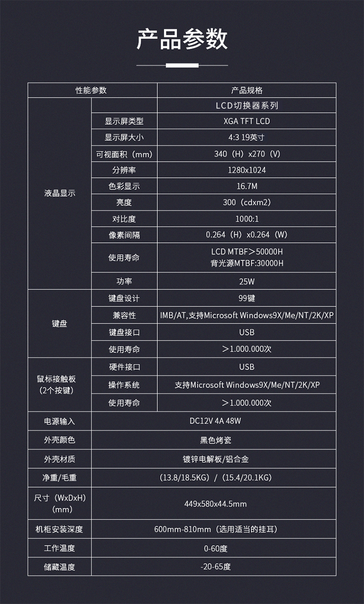 KS-2932CI 数字KVM切换器32口 带19英寸LCD显示器配网口支持IP远程 32进1出转换器