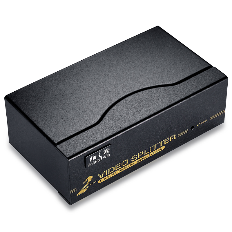 VS-5002 VGA一分二分配器 2口配原装线 500MHZ电视电脑屏幕转换视频分频