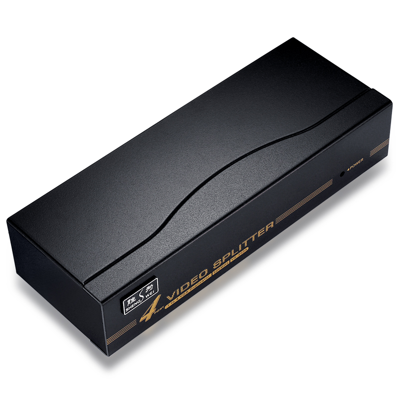 VS-5004 VGA一分四分配器 4口配原装线 500MHZ电视电脑屏幕转换视频分频