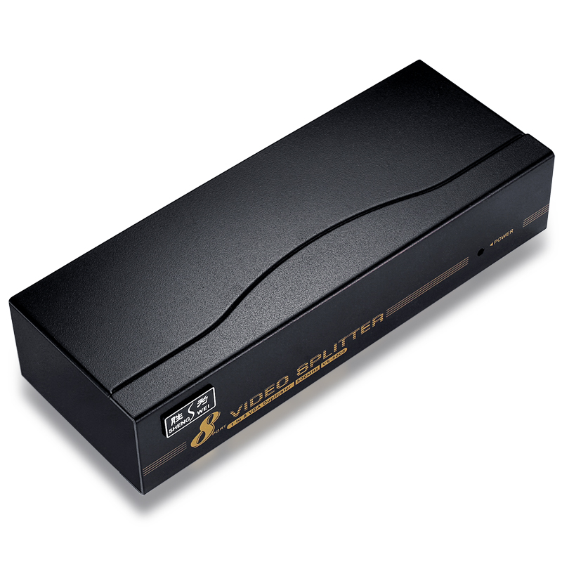 VS-5008 VGA一分八分配器 8口配原装线 500MHZ电视电脑屏幕转换视频分频