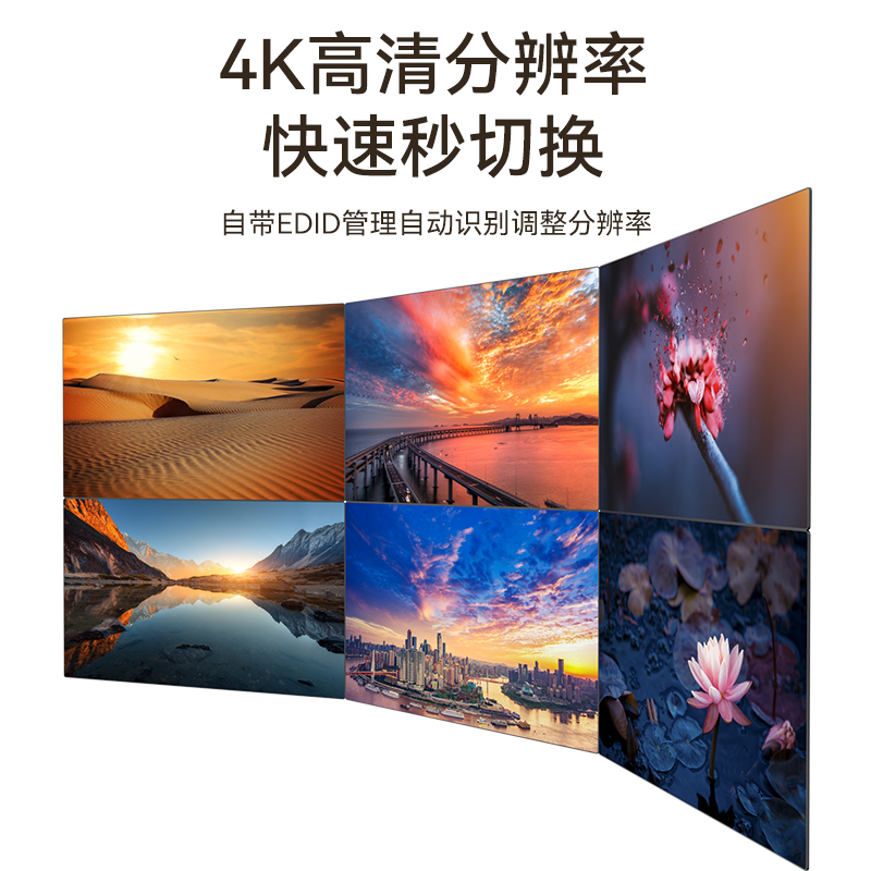 DHD0404K HDMI矩阵切换器4进4出 4K/30Hz高清音视频同步会议矩阵拼接屏控制器
