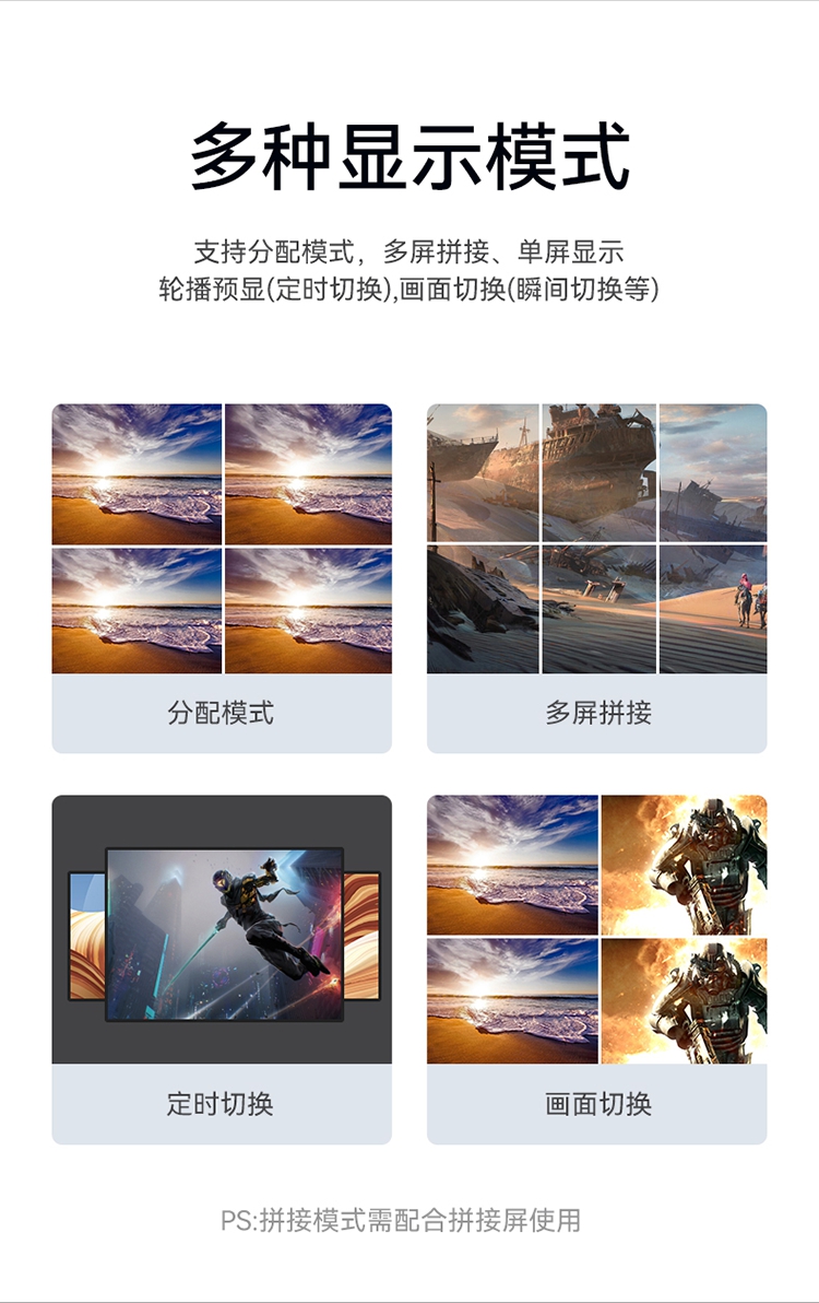 DHD0404K HDMI矩阵切换器4进4出 4K/30Hz高清音视频同步会议矩阵拼接屏控制器