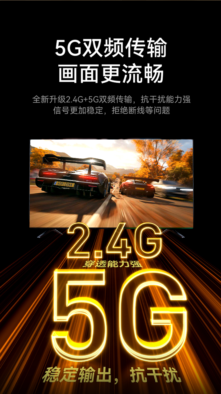 DHD0006G 竖屏/横屏直播手机无线投屏器 4K60Hz高清HDMI音视频同屏传输器 适用苹果安卓手机显示器投影仪