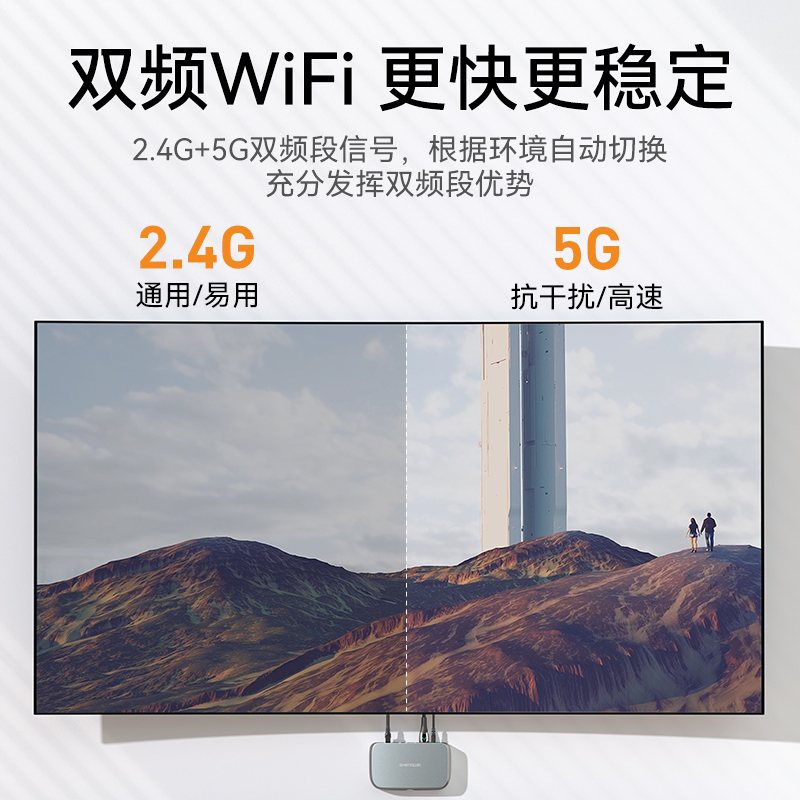 DHU0002A 无线投屏器 HDMI高清会议同屏器传输器 适用电脑手机平板电视连接显示器投影仪发射器