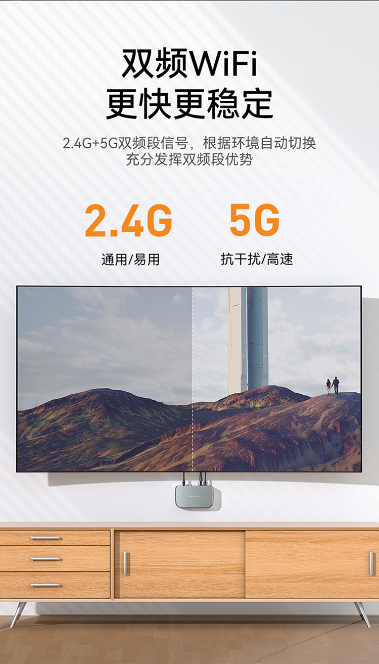 DHU0002A 无线投屏器 HDMI高清会议同屏器传输器 适用电脑手机平板电视连接显示器投影仪发射器