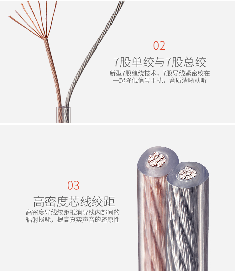 AEC-2100 发烧级纯铜音箱线 2*200芯 100米音频线 功放音响喇叭车载连接线 HIFI专业线材