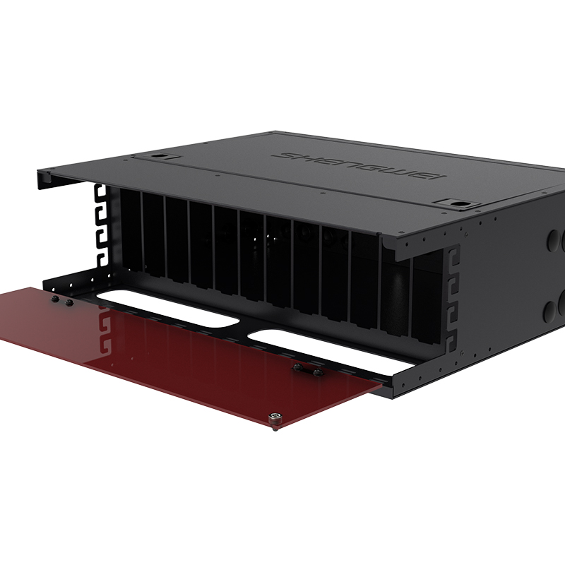 MDF-103U MPO光纤配线箱 高密度3U单模多模配线架 模块化光纤终端盒续接盘熔接/预端接分线箱