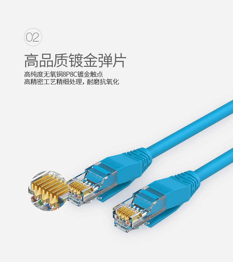 LC-6系列 六类网线 纯铜千兆8芯双绞网络跳线 高速成品网络连接线 千兆网线