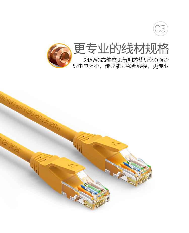 LC-6系列 六类网线 纯铜千兆8芯双绞网络跳线 高速成品网络连接线 千兆网线